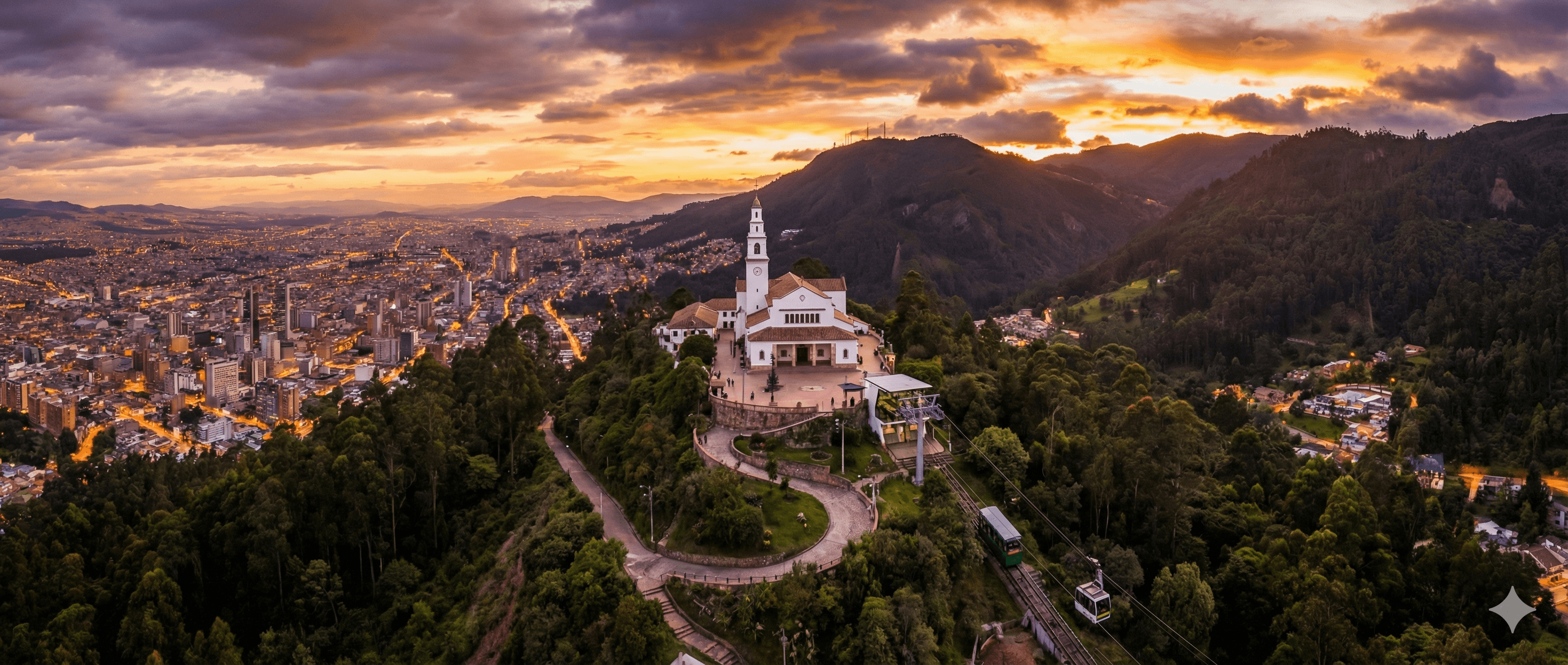Cerros orientales de Bogotá desde Monserrate